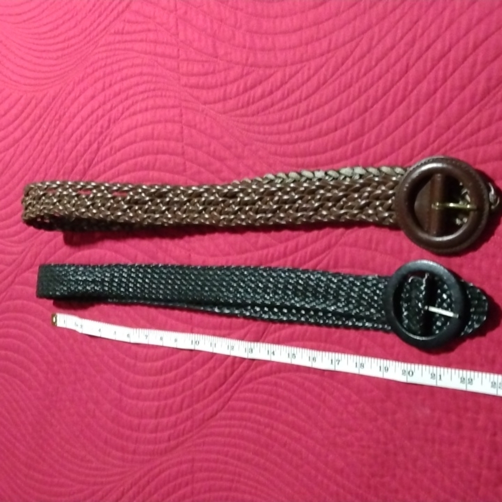 2 FOR $15 BUNDLE SALE! Black, Brown, Belt Set fully adjustable. Pleather